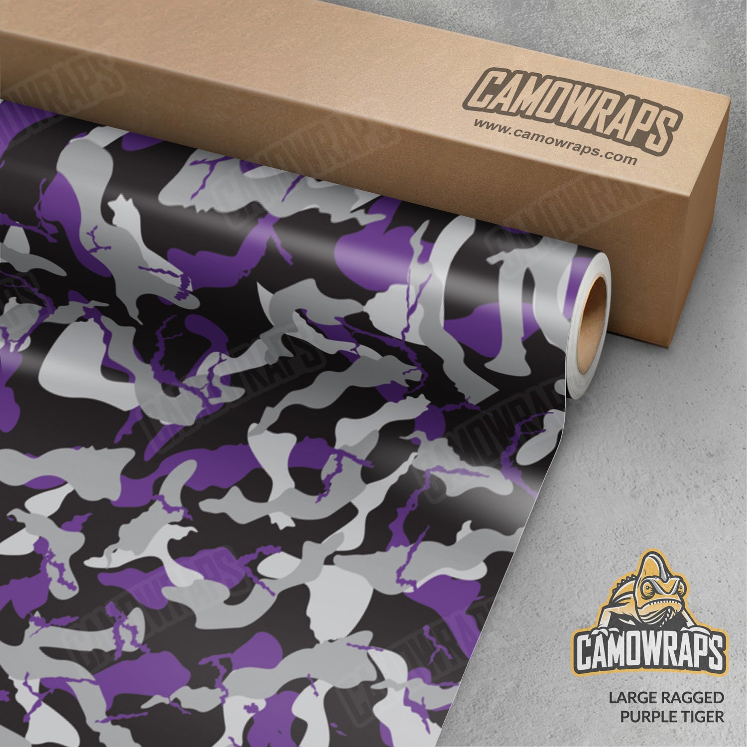 Large Ragged Purple Tiger Camo Vinyl Wrap
