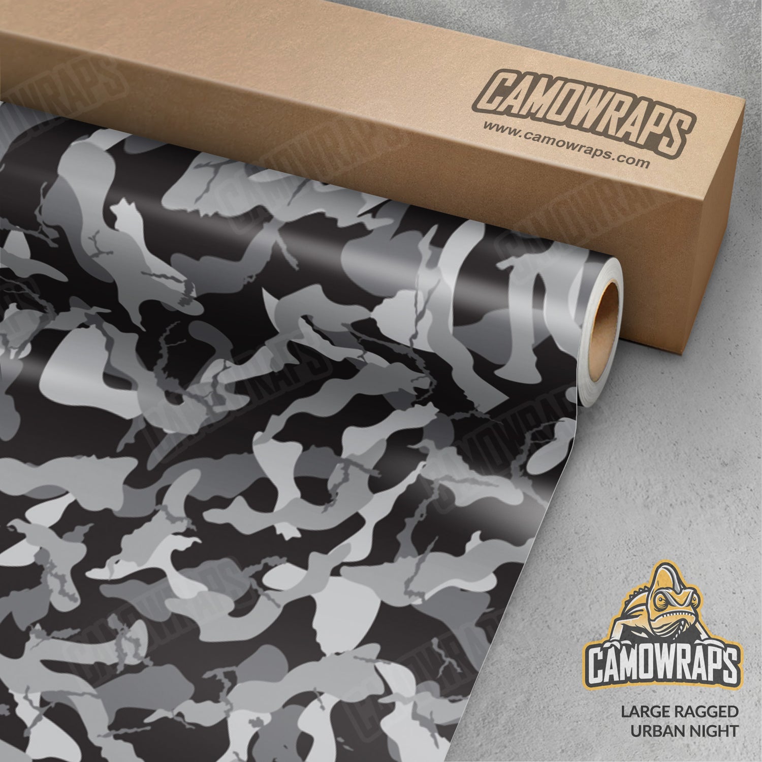 Large Ragged Urban Night Camo Vinyl Wrap