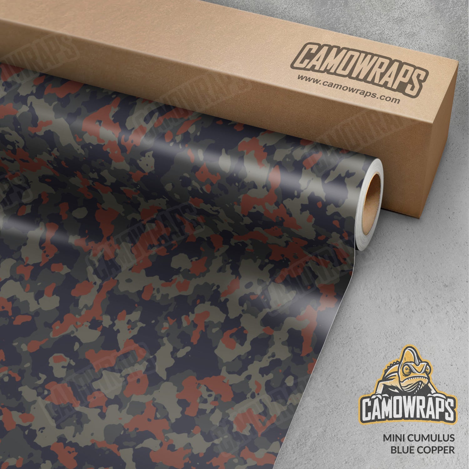 Mini Cumulus Blue Copper Camo Vinyl Wrap