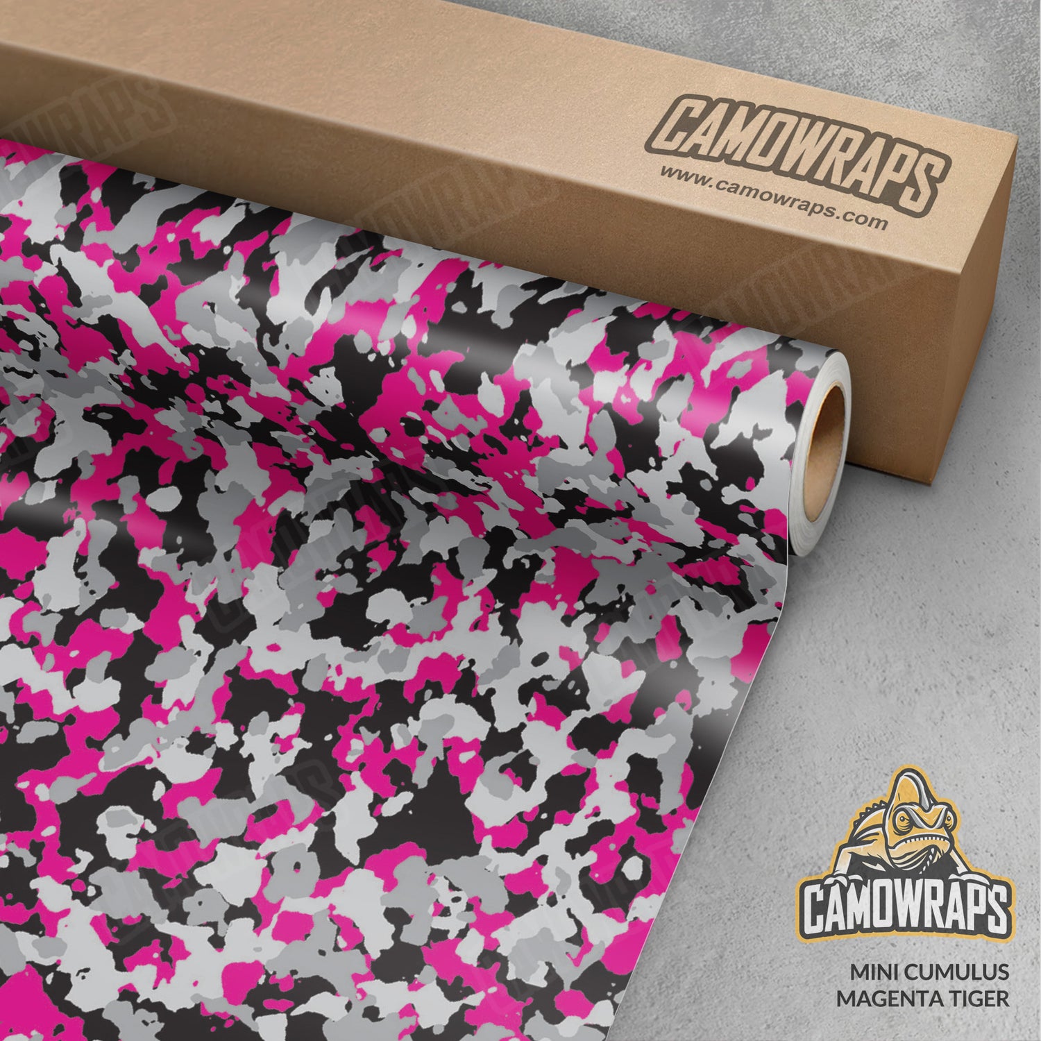 Mini Cumulus Magenta Tiger Camo Vinyl Wrap