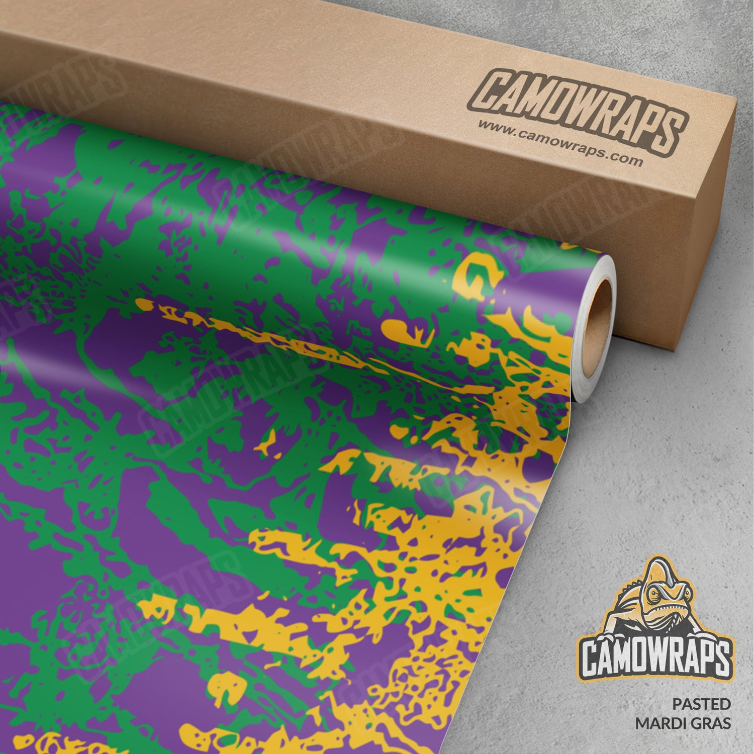 Pasted Mardi Gras Camo Vinyl Wrap