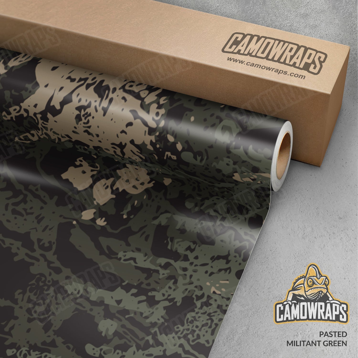 Pasted Militant Green Camo Vinyl Wrap
