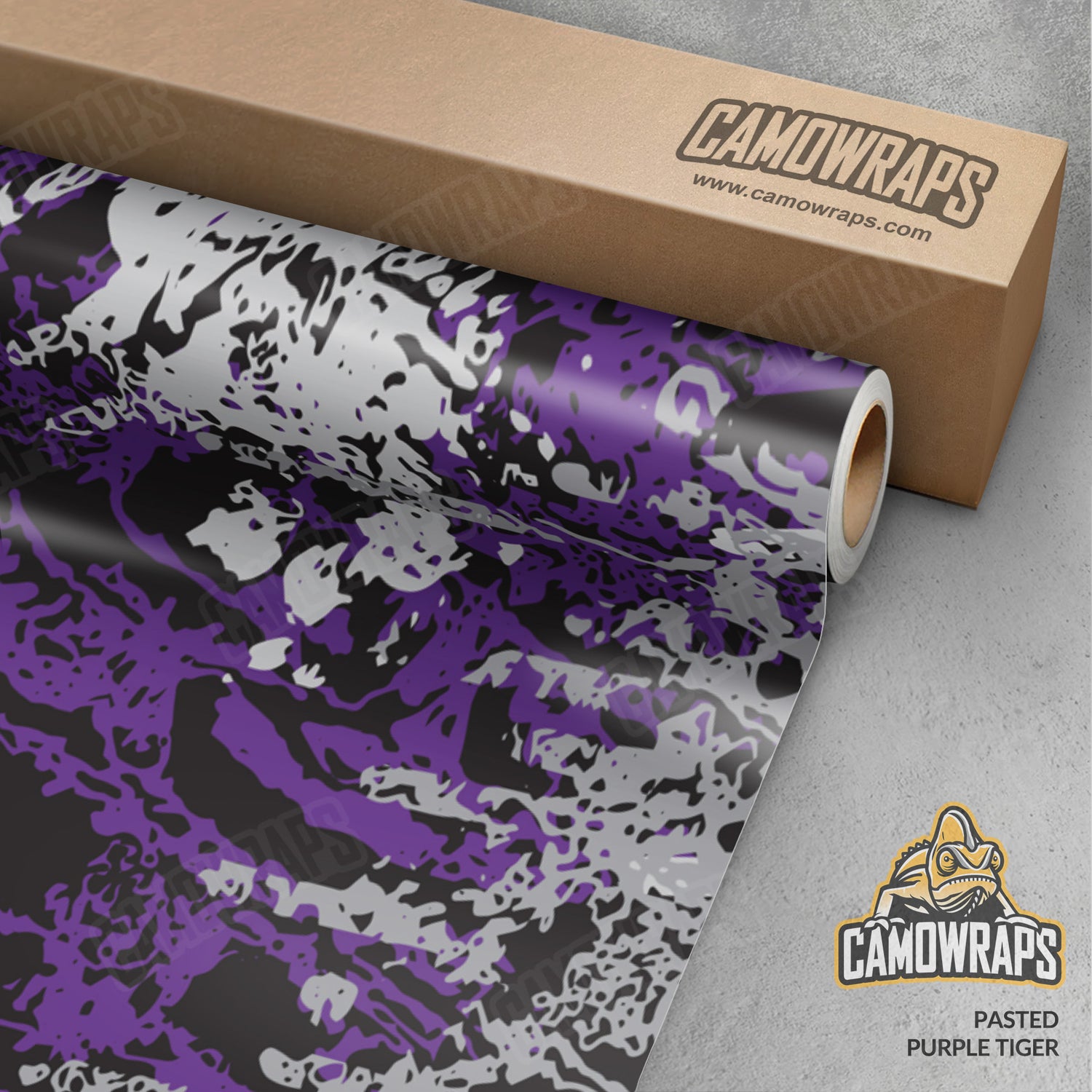 Pasted Purple Tiger Camo Vinyl Wrap