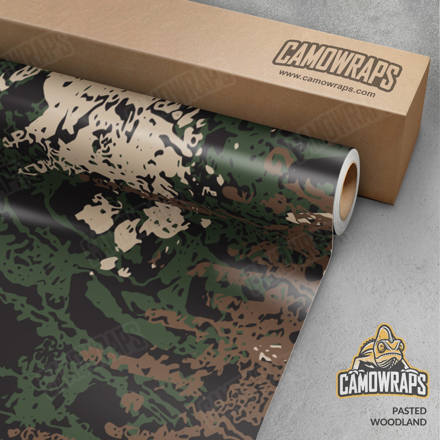 Pasted Woodland Camo Vinyl Wrap
