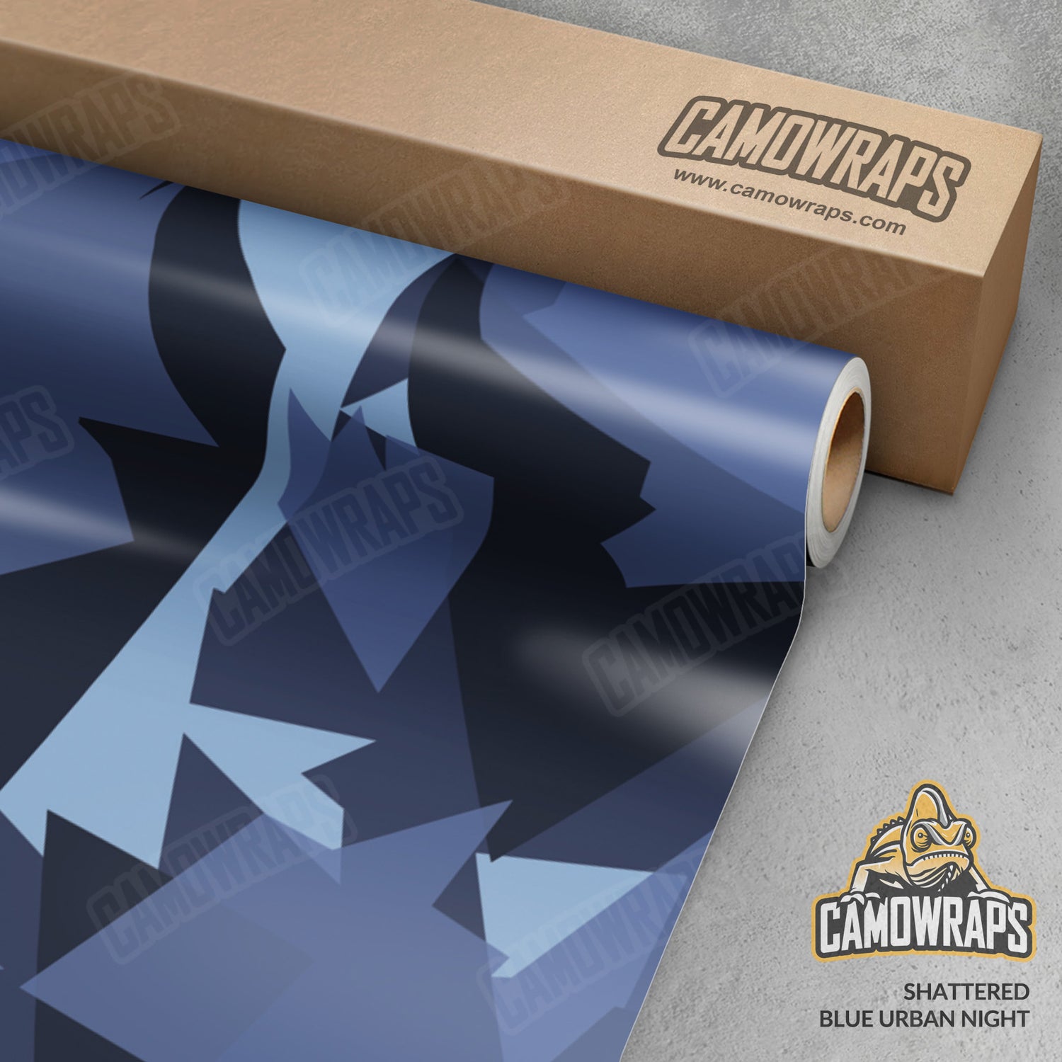 Shattered Blue Urban Night Camo Vinyl Wrap
