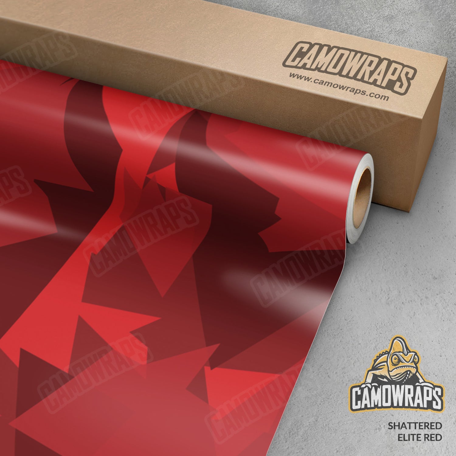 Shattered Elite Red Camo Vinyl Wrap