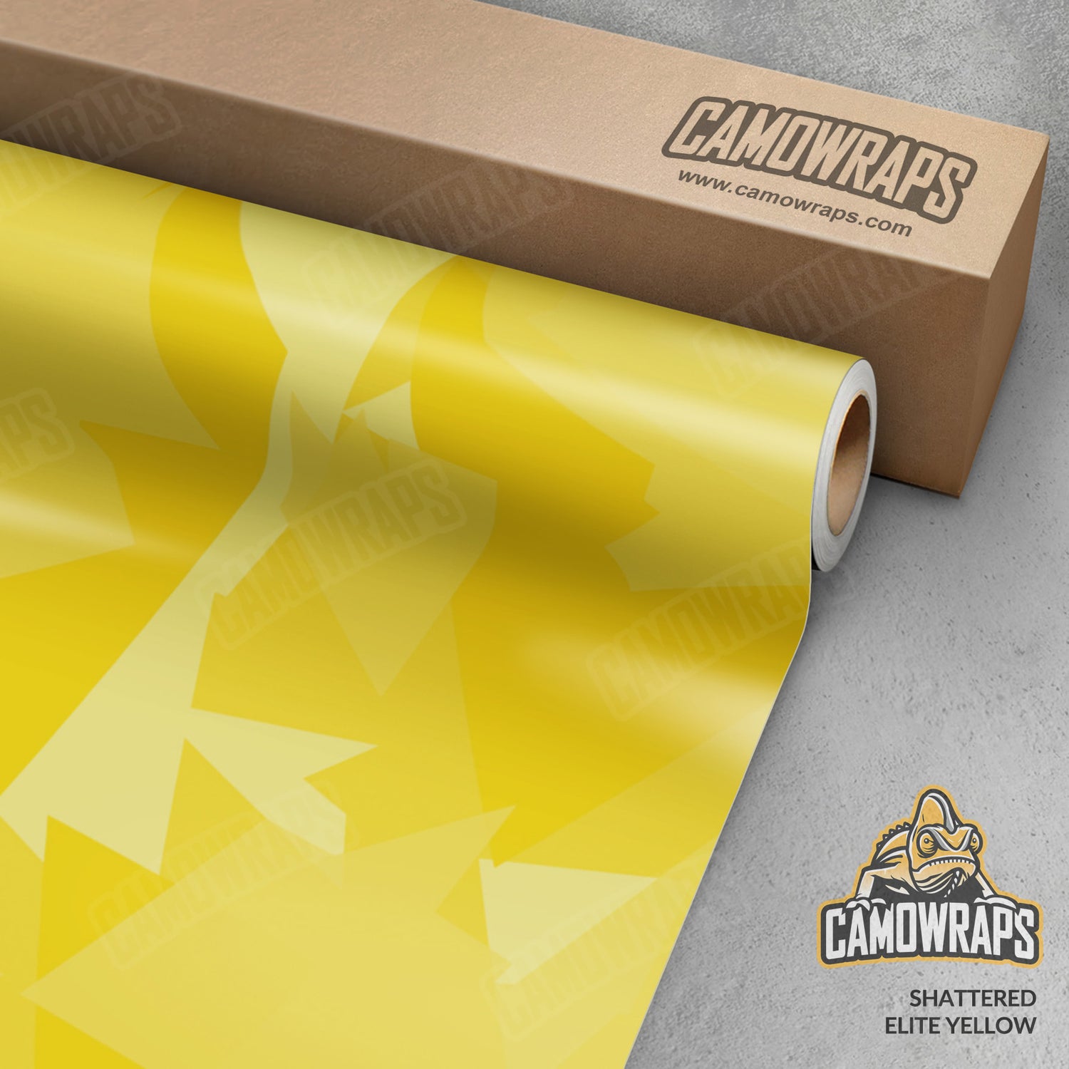 Shattered Elite Yellow Camo Vinyl Wrap