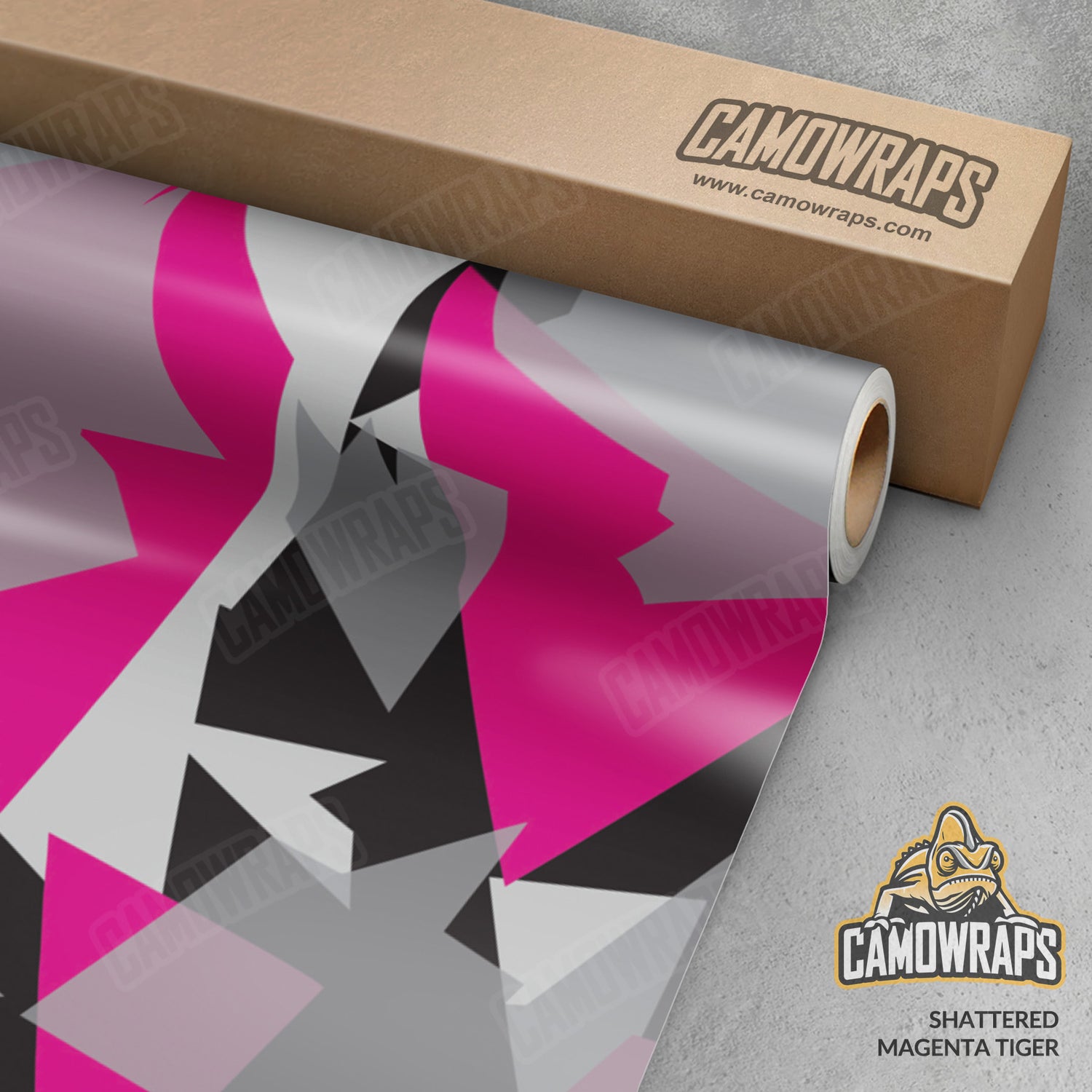 Shattered Magenta Tiger Camo Vinyl Wrap