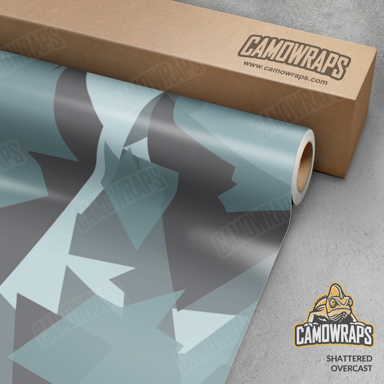 Shattered Overcast Camo Vinyl Wrap