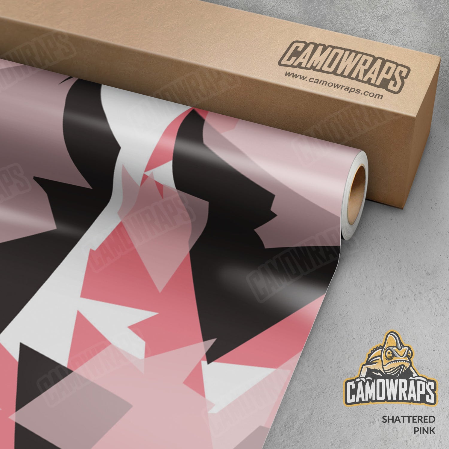 Shattered Pink Camo Vinyl Wrap