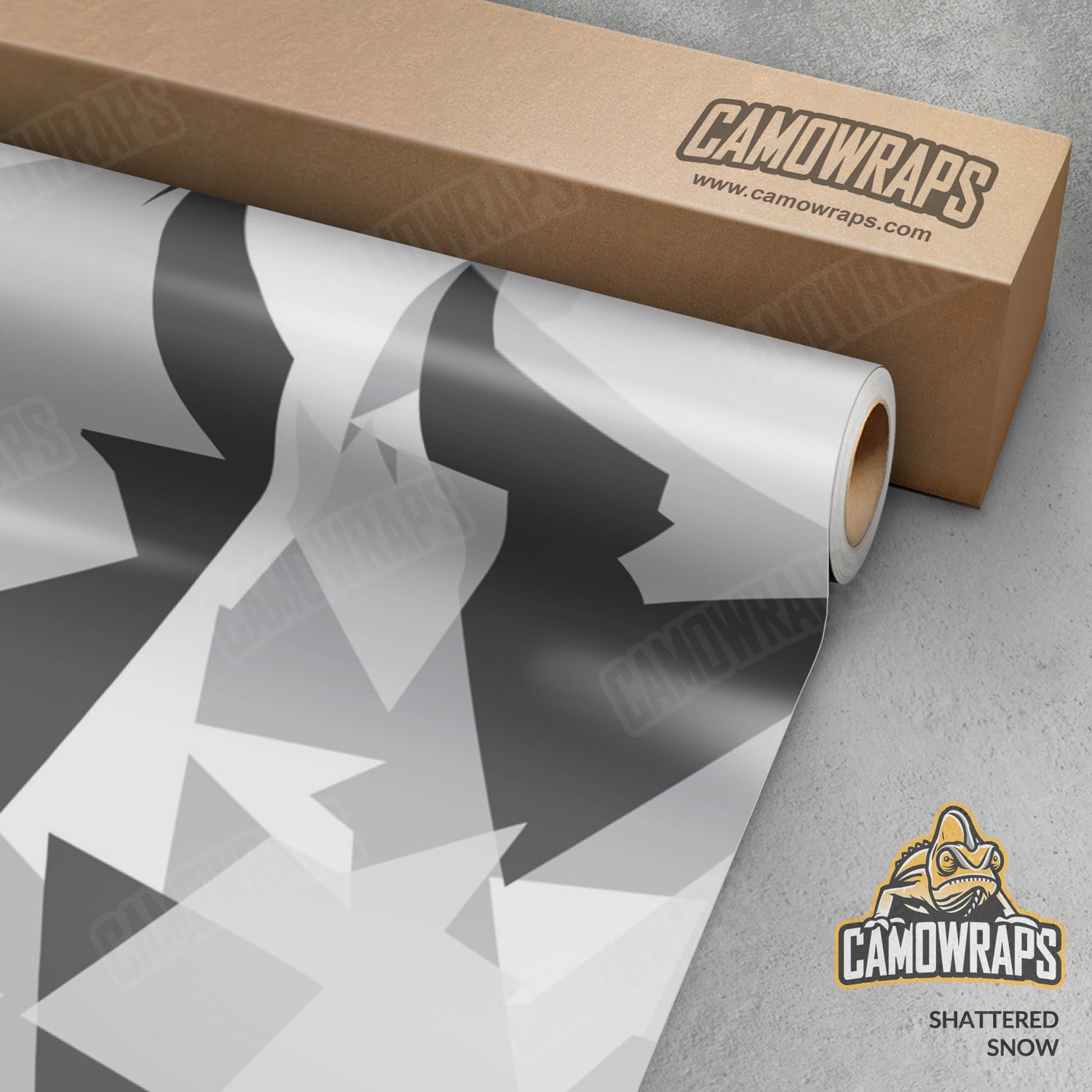 Shattered Snow Camo Vinyl Wrap