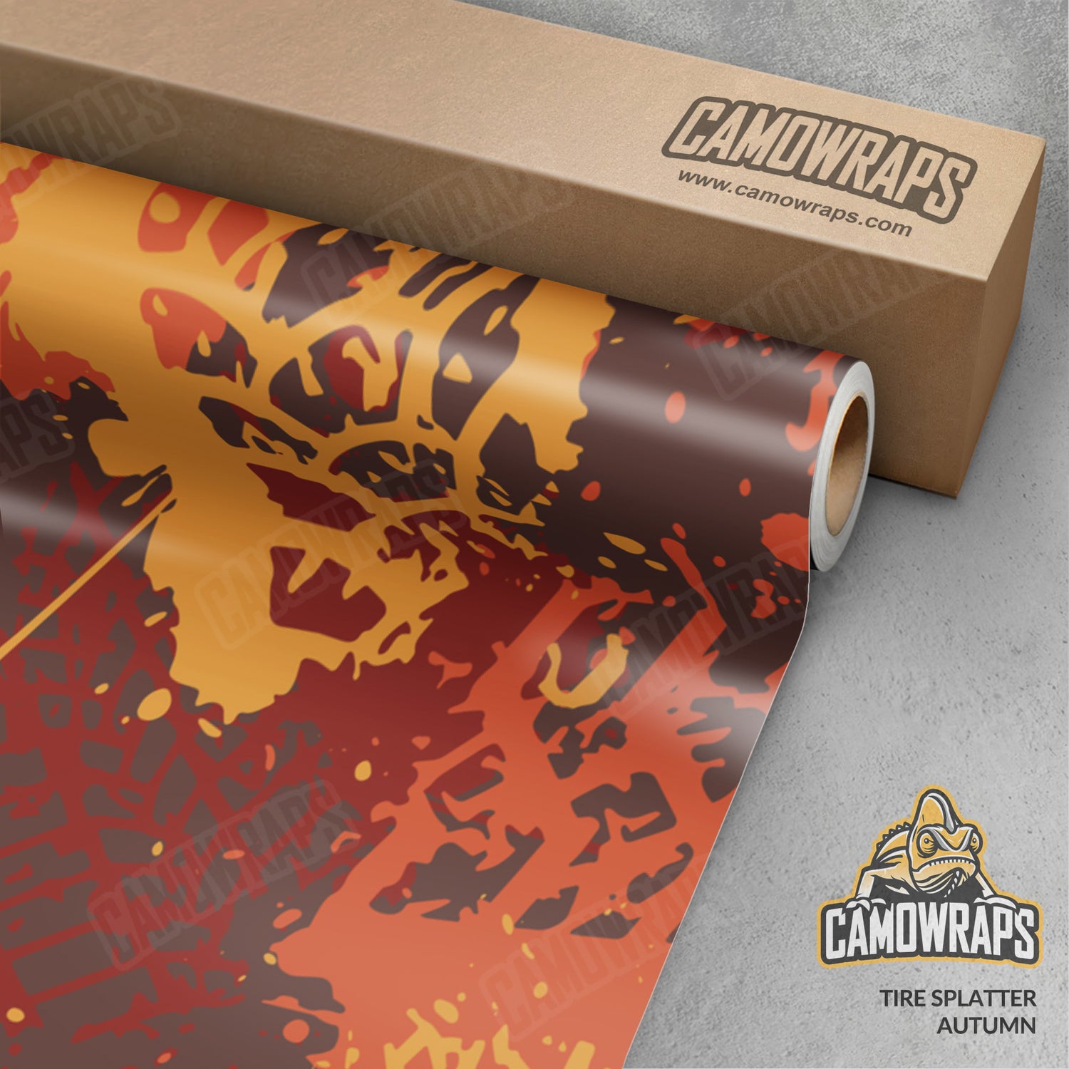Tire Splatter Autumn Camo Vinyl Wrap