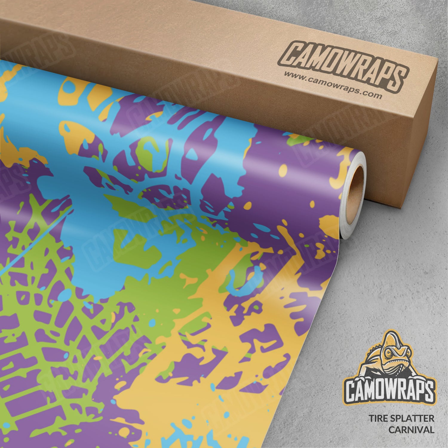 Tire Splatter Carnival Camo Vinyl Wrap