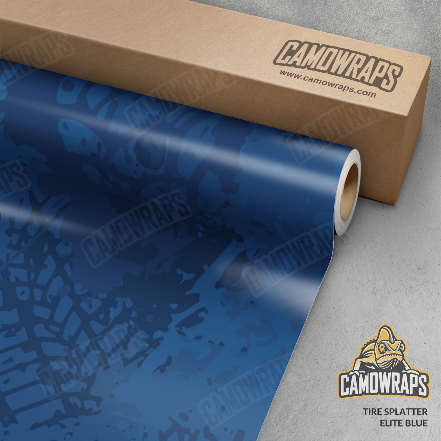 Tire Splatter Elite Blue Camo Vinyl Wrap