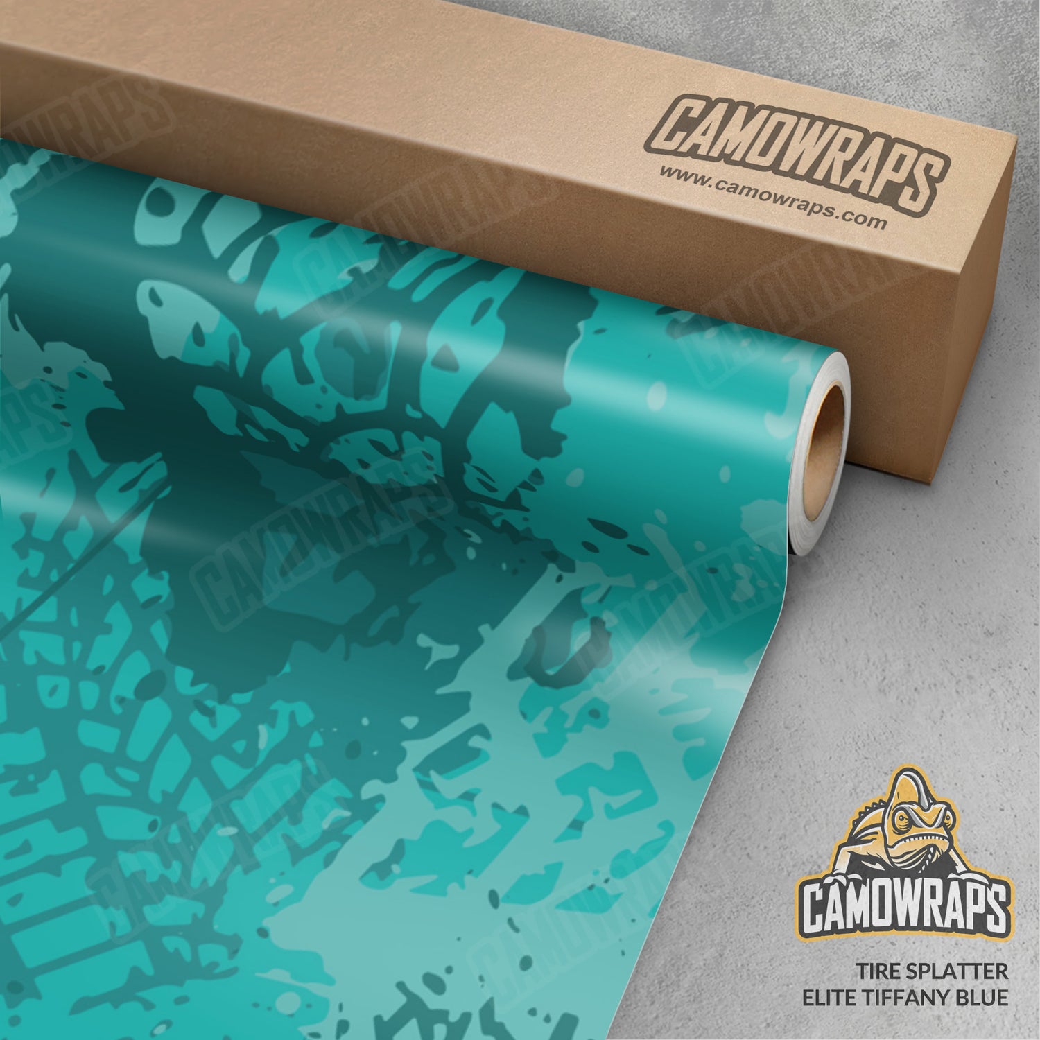 Tire Splatter Elite Tiffany Blue Camo Vinyl Wrap