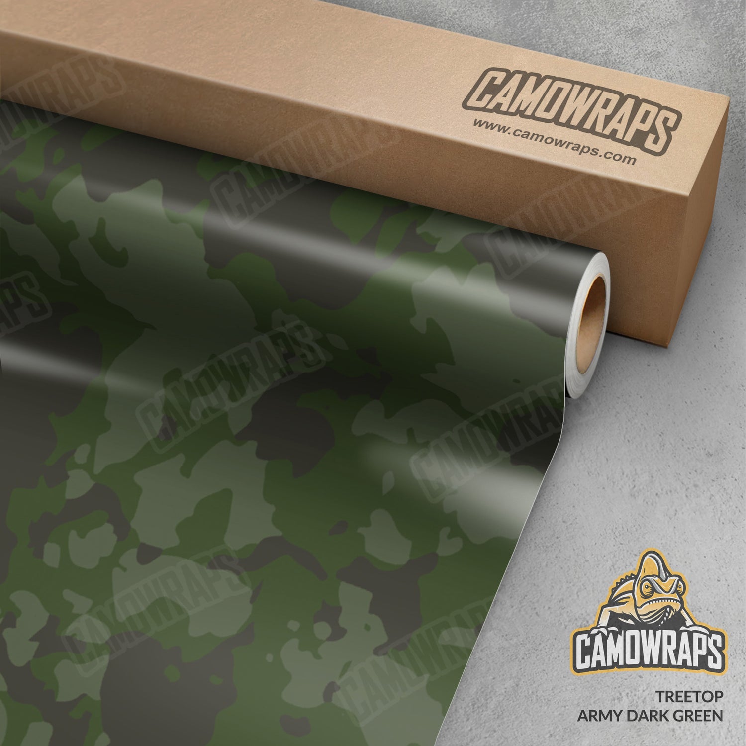 Treetop Army Dark Green Camo Vinyl Wrap