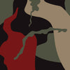 AR-15 Ragged Militant Red Camo Gun Skin Vinyl Wrap