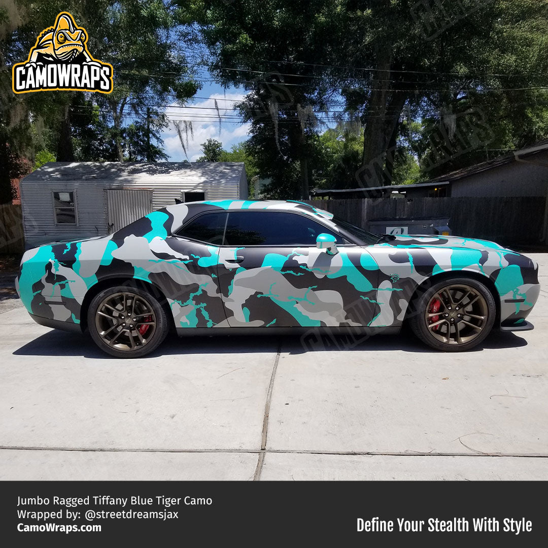 tiffany blue camo car wrap