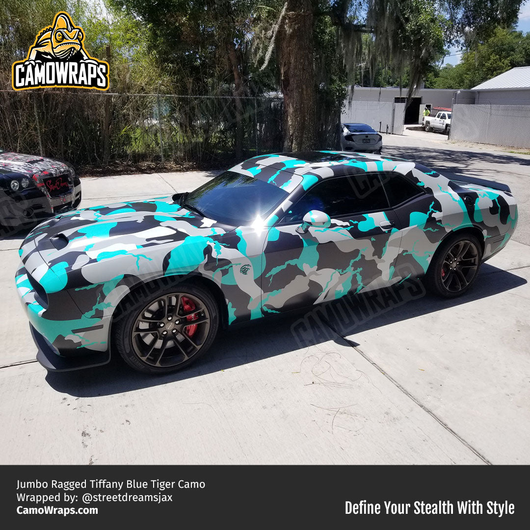 tiffany blue camo car wrap