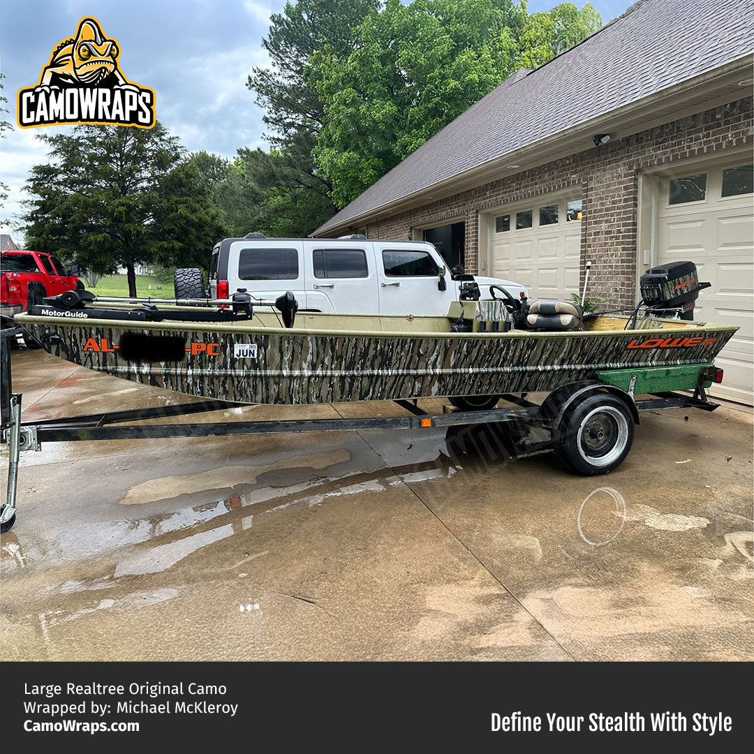 realtree camo boat wrap