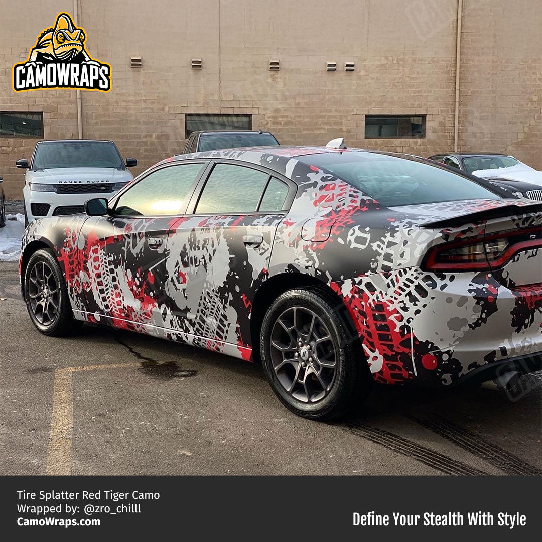 red tire splatter camo charger wrap