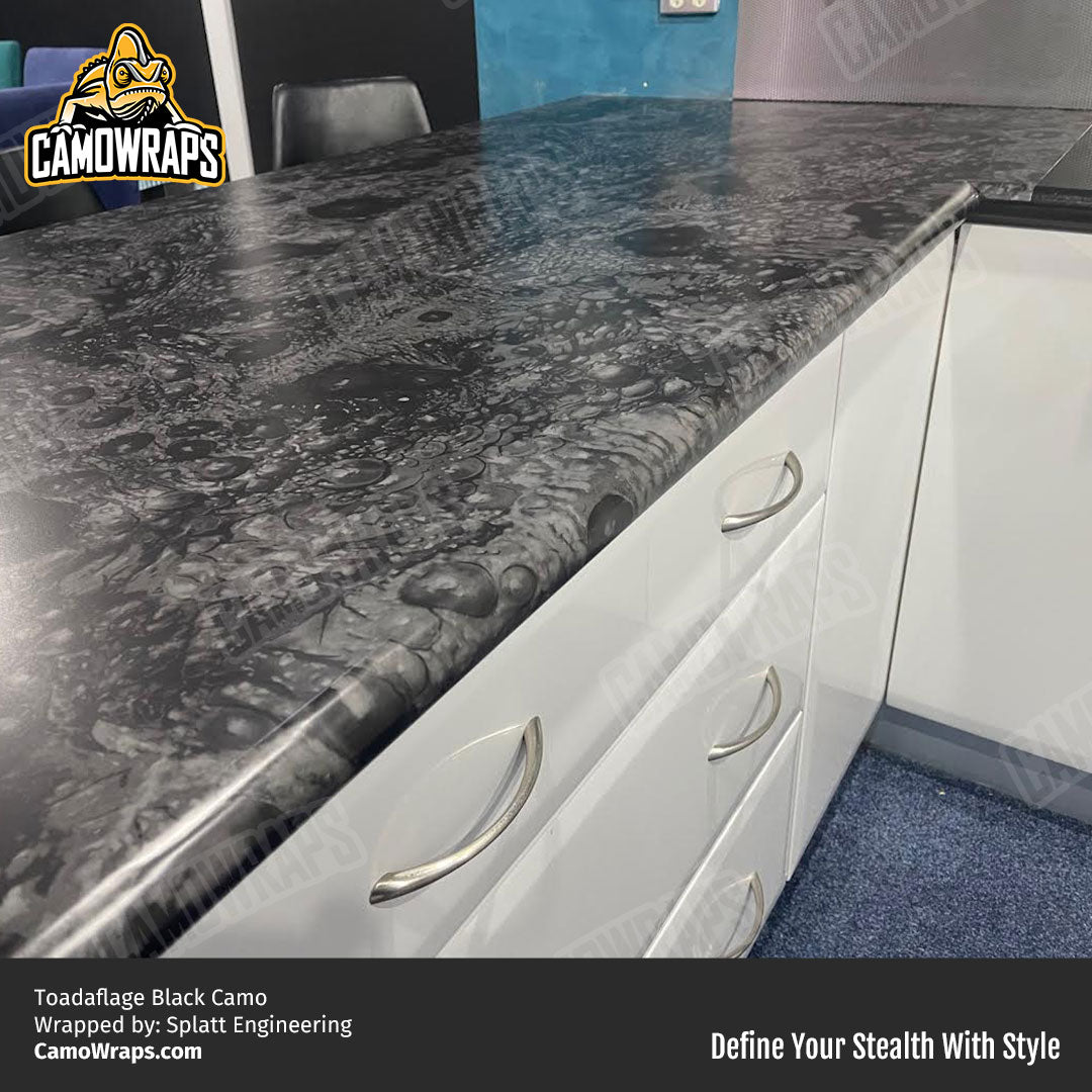 black camo countertop wrap