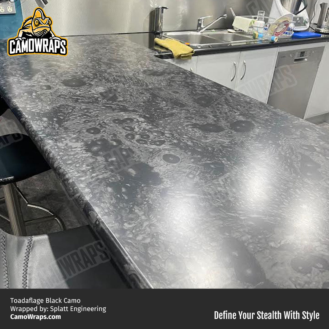 black camo countertop wrap