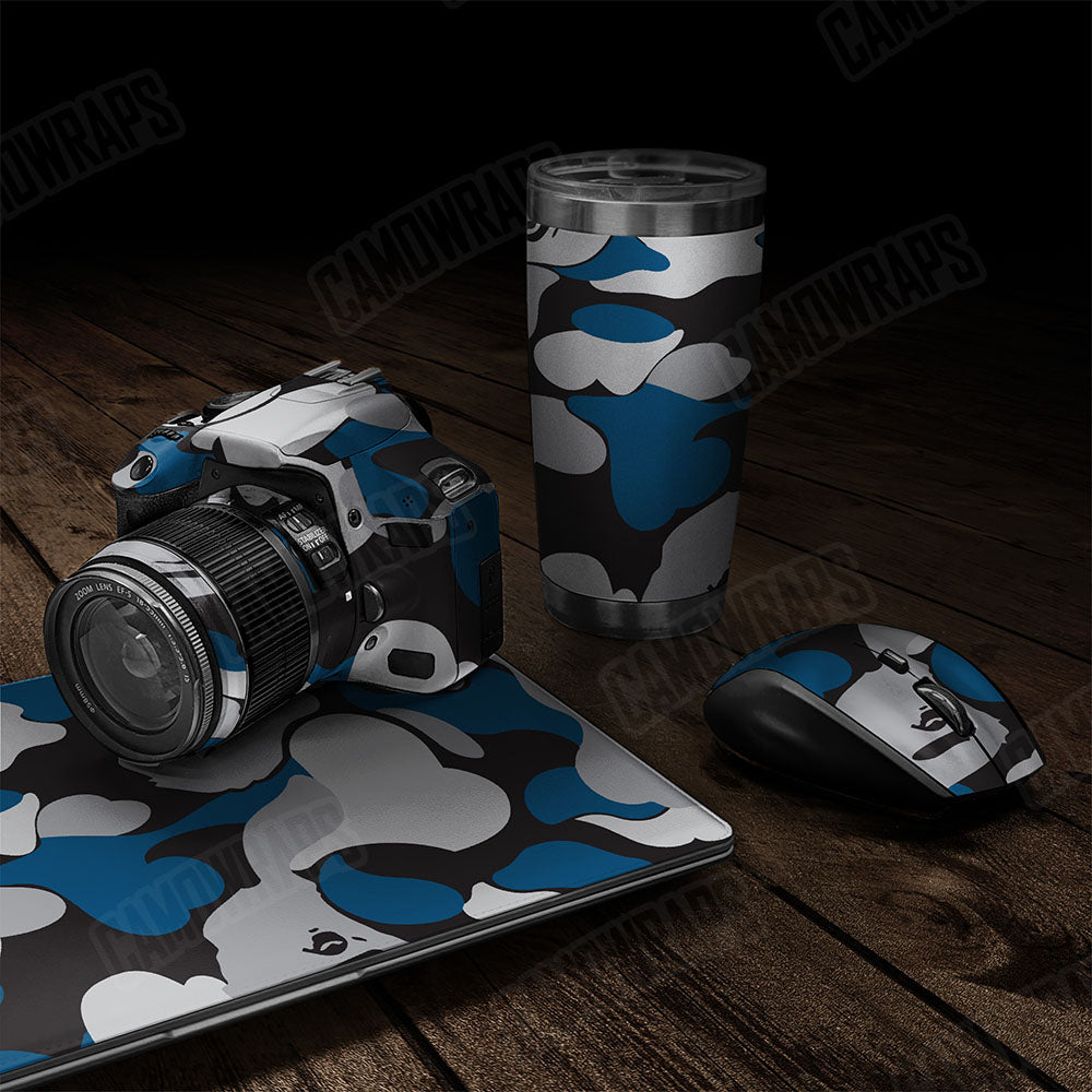Bape Blue Tiger Gear Skin Vinyl Wrap