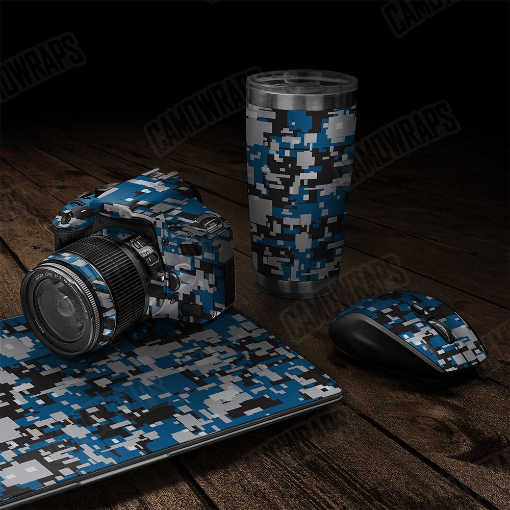 Digital Blue Tiger Gear Skin Vinyl Wrap