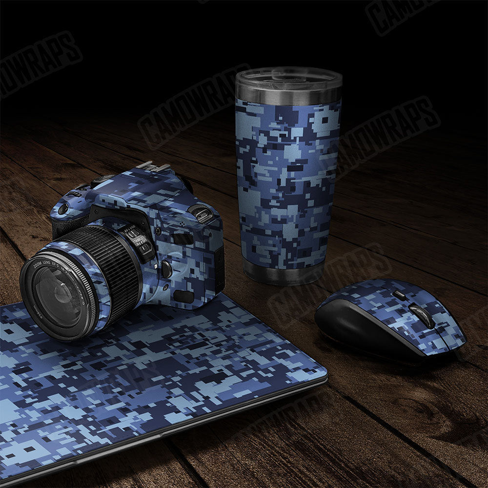 Digital Blue Urban Night Gear Skin Vinyl Wrap