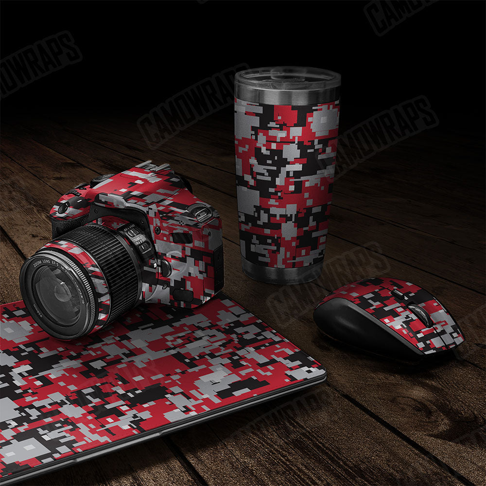 Digital Red Tiger Gear Skin Vinyl Wrap