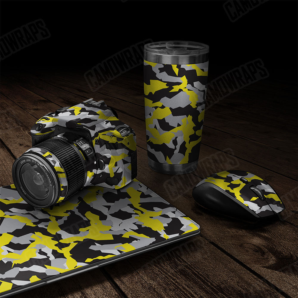 Erratic Yellow Tiger Gear Skin Vinyl Wrap