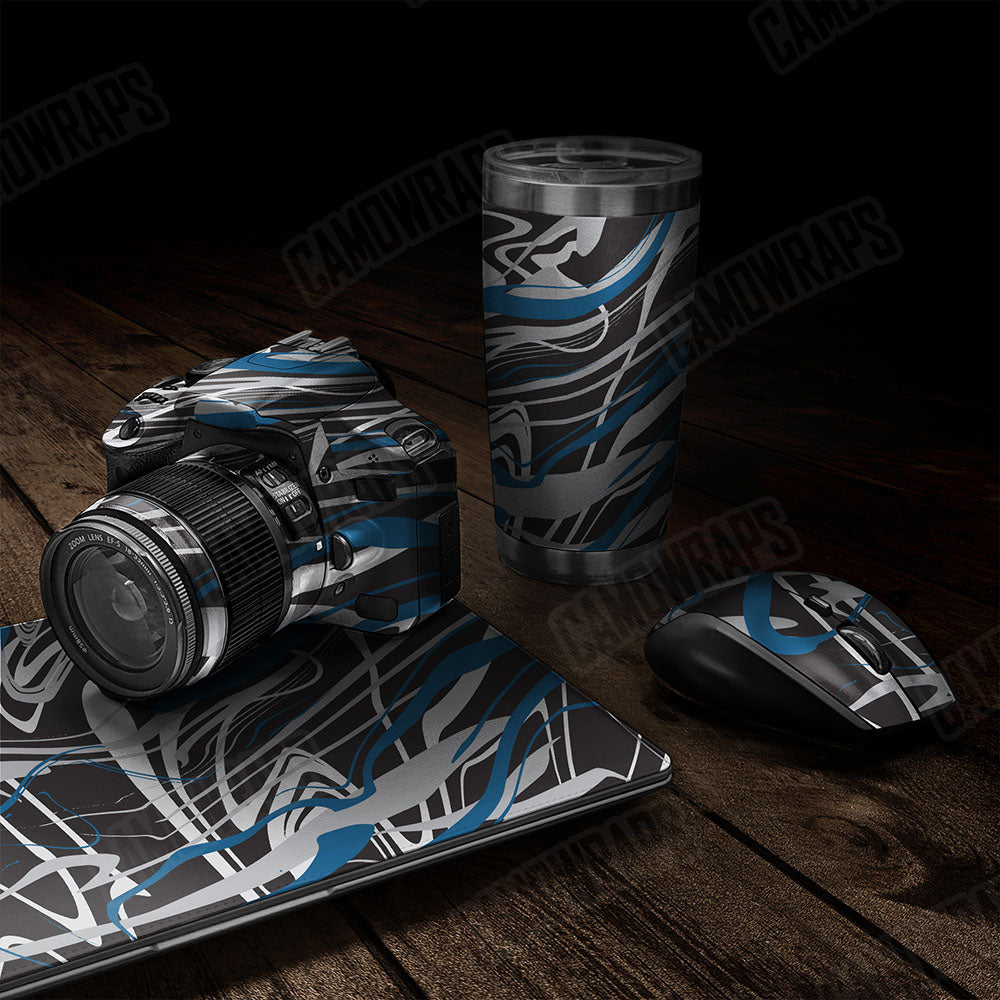 Liquid Smoke Blue Tiger Gear Skin Vinyl Wrap