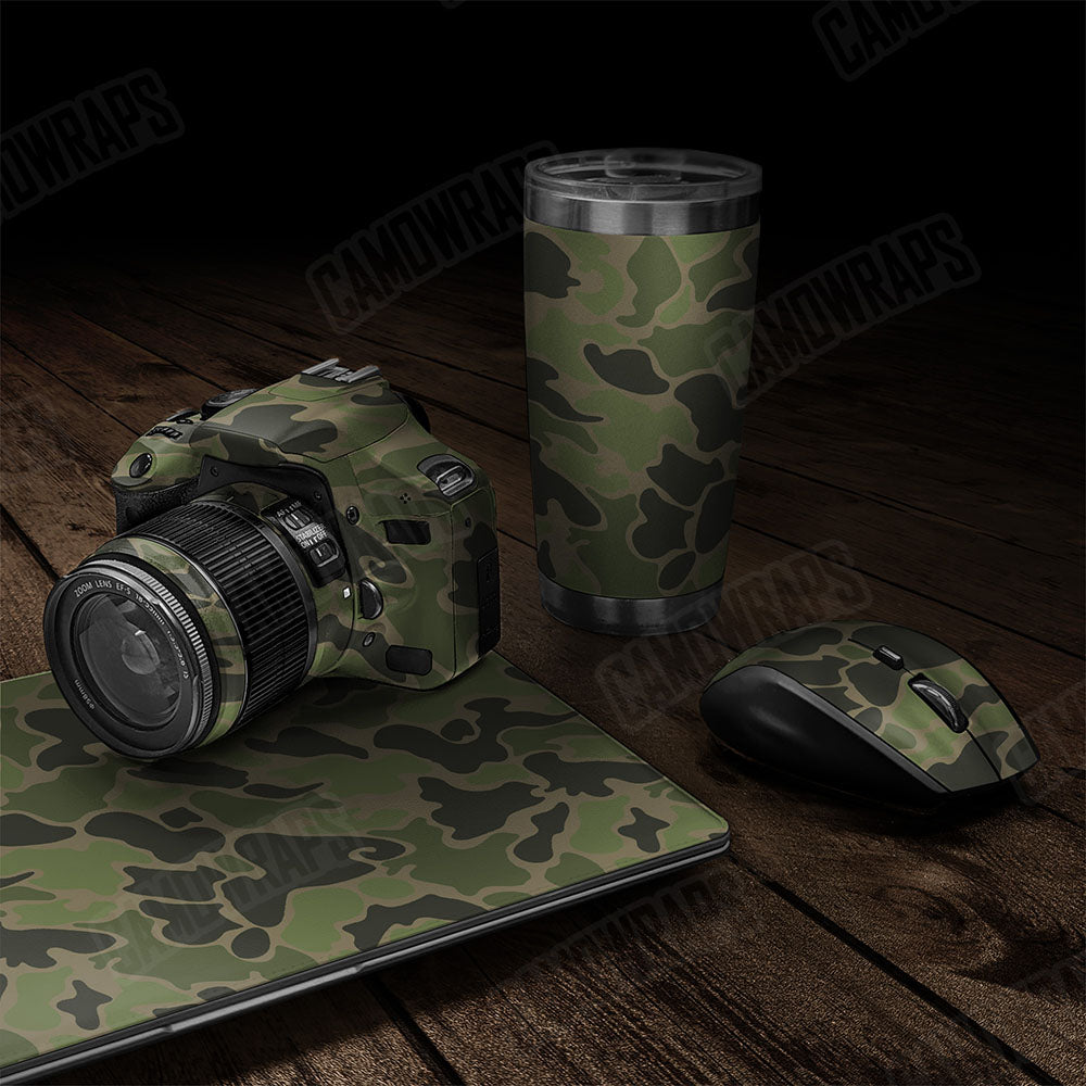 Old School Duck Army Green Gear Skin Vinyl Wrap
