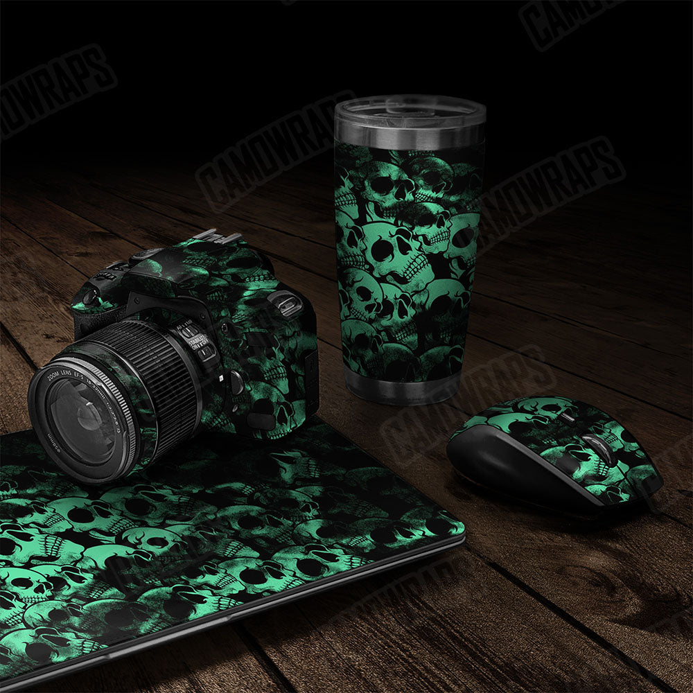 Skull Aquamarine Gear Skin Vinyl Wrap