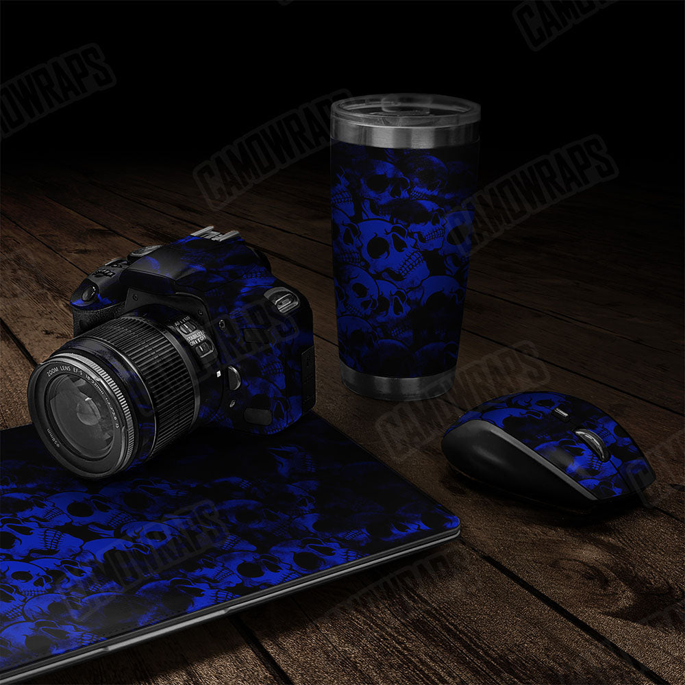 Skull Blue Gear Skin Vinyl Wrap
