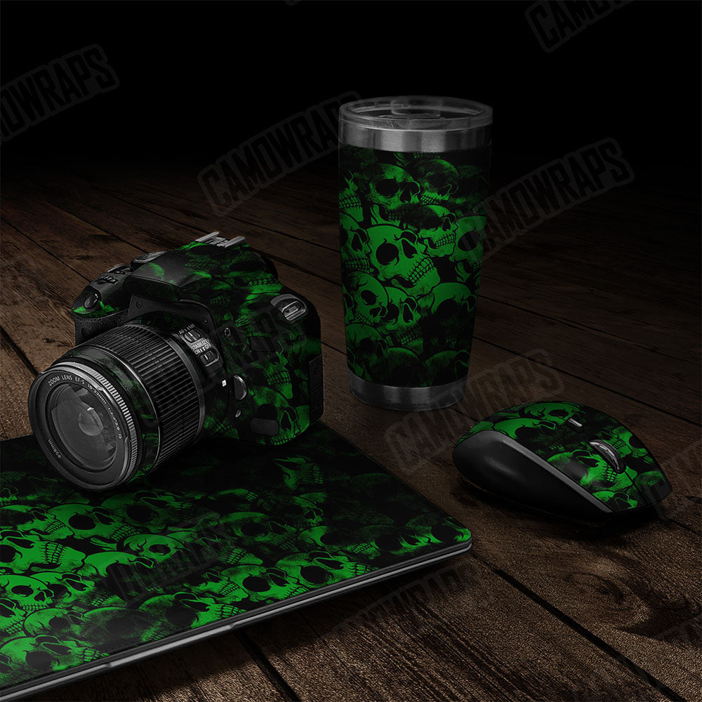 Skull Green Gear Skin Vinyl Wrap