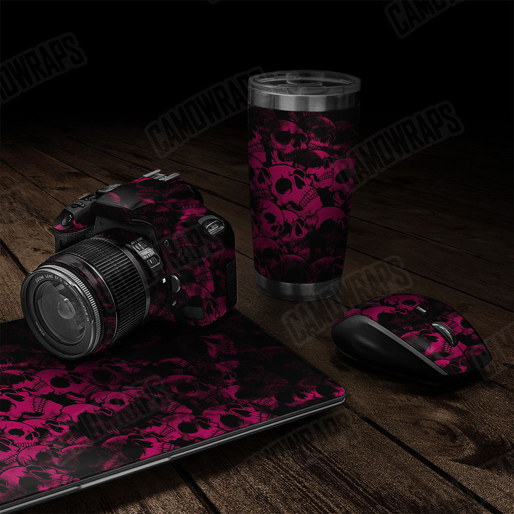 Skull Magenta Gear Skin Vinyl Wrap