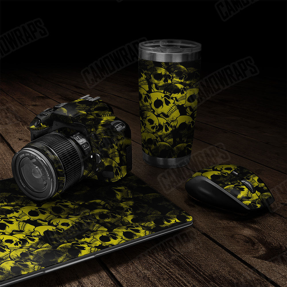 Skull Yellow Gear Skin Vinyl Wrap