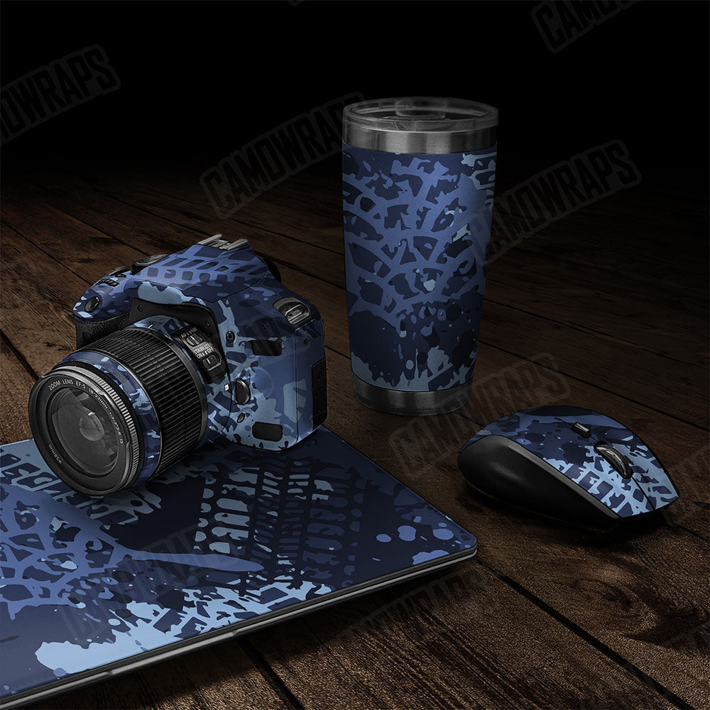 Tire Splatter Blue Urban Night Gear Skin Vinyl Wrap