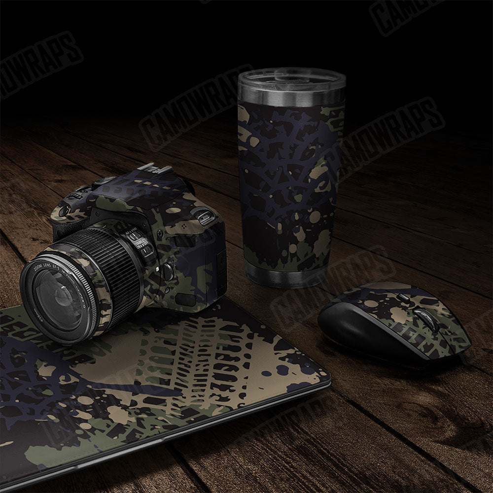 Tire Splatter Militant Blue Gear Skin Vinyl Wrap