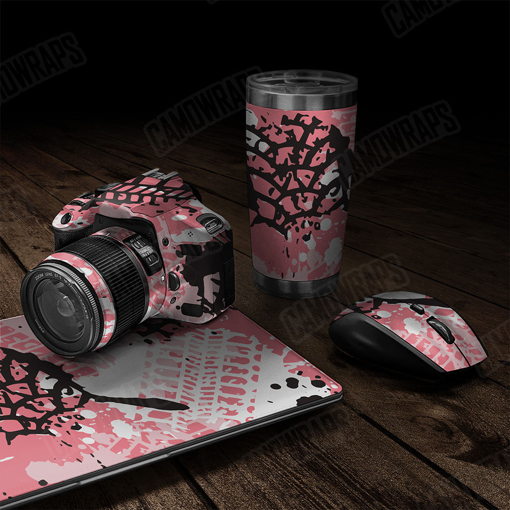 Tire Splatter Pink Gear Skin Vinyl Wrap