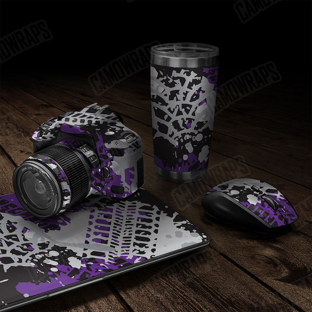 Tire Splatter Purple Tiger Gear Skin Vinyl Wrap