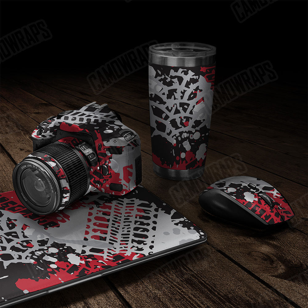 Tire Splatter Red Tiger Gear Skin Vinyl Wrap