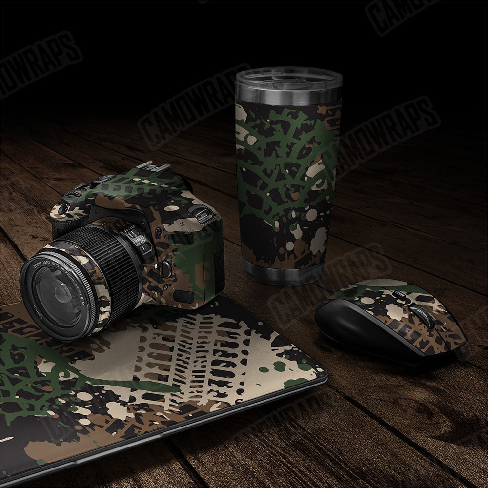Tire Splatter Woodland Gear Skin Vinyl Wrap