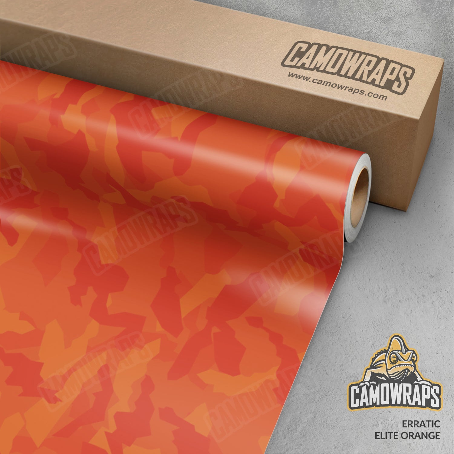 Erratic Elite Orange Camo Vinyl Wrap