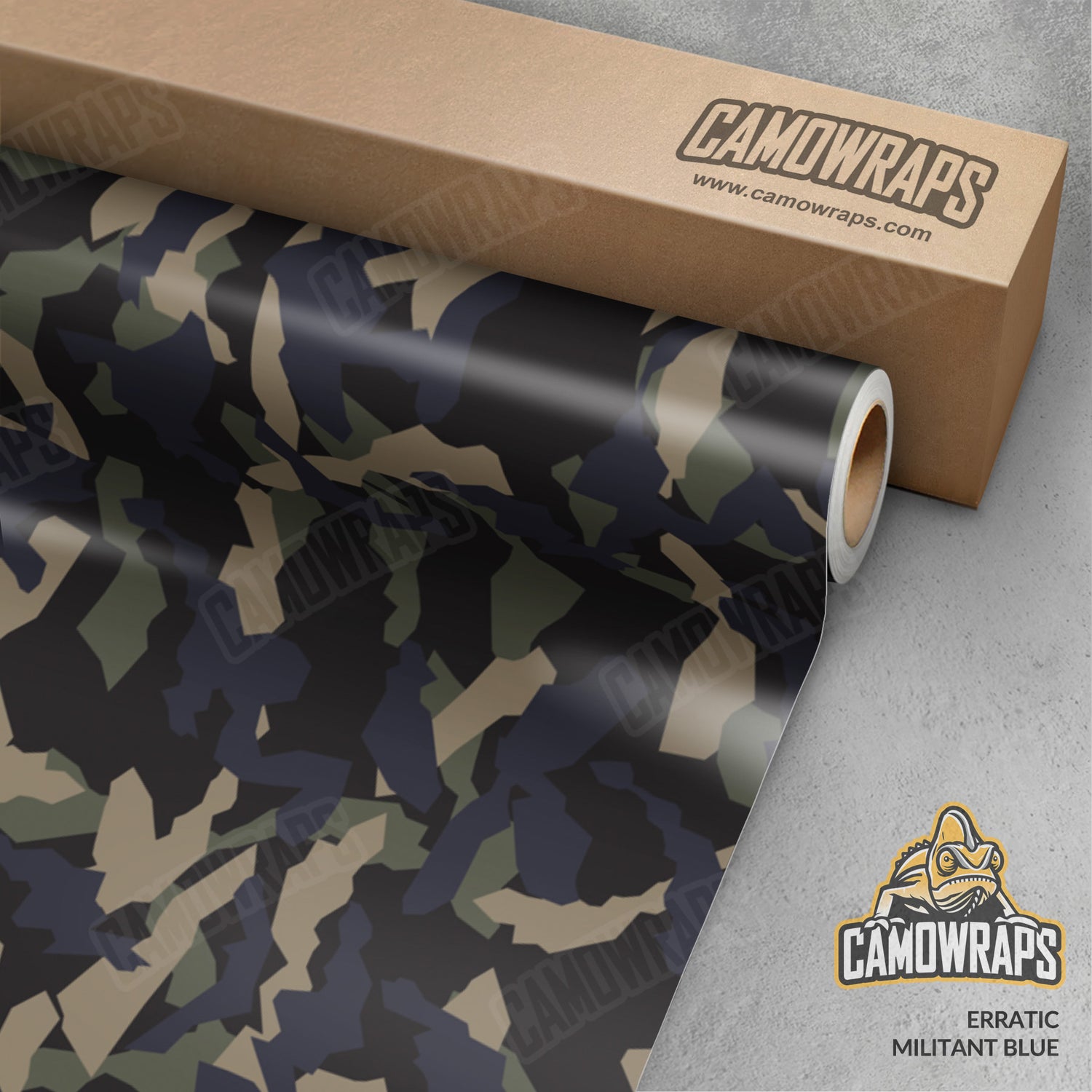 Erratic Militant Blue Camo Vinyl Wrap