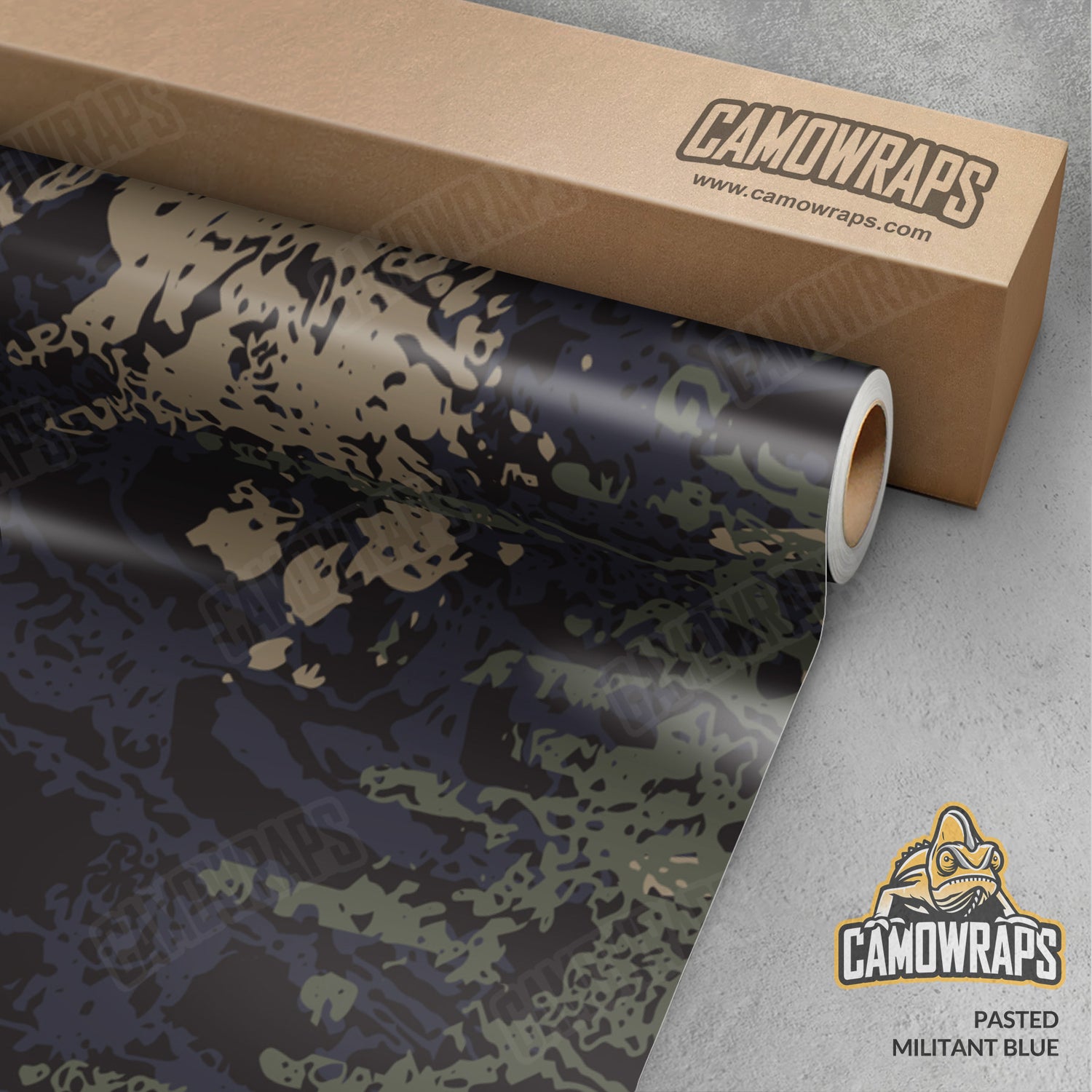 Pasted Militant Blue Camo Vinyl Wrap