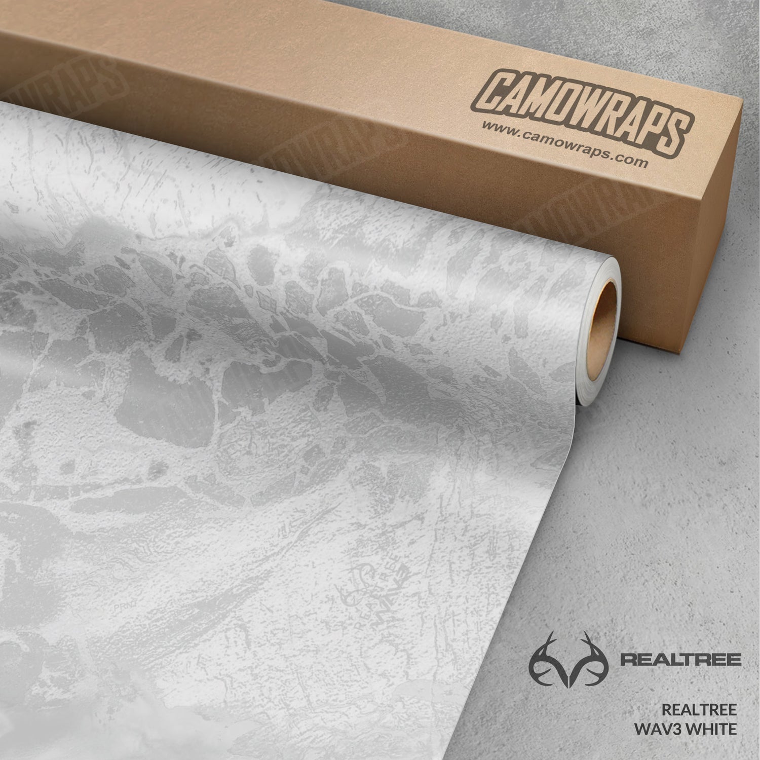 Realtree WAV3 White Camo Vinyl Wrap