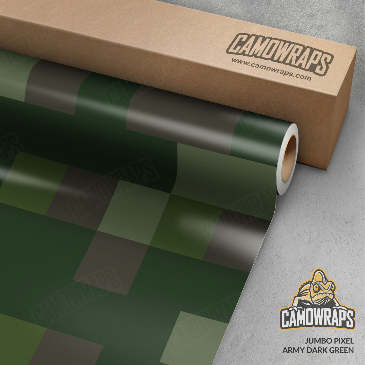 Pixel Army Dark Green Gun Skin Vinyl Wrap